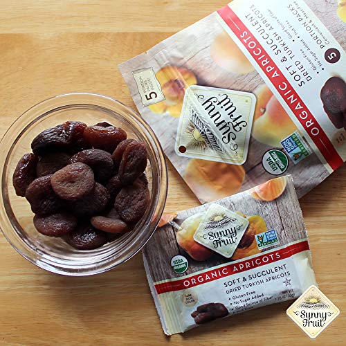 Organic Dried Fruit Assortment - Sunny Fruit Prunes, Figs & Apricots (3 Bags) - (5) 1.76Oz Portion Packs Per Bag - No Added Sugars, Sulfurs Or Preservatives | Non-Gmo, Vegan & Halal #TOP6