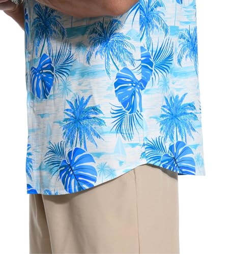 Aiyino Hawaiian Shirt for Men, Tropical Holiday Short Sleeve Casual Button Down Beach Shirts - Image 6