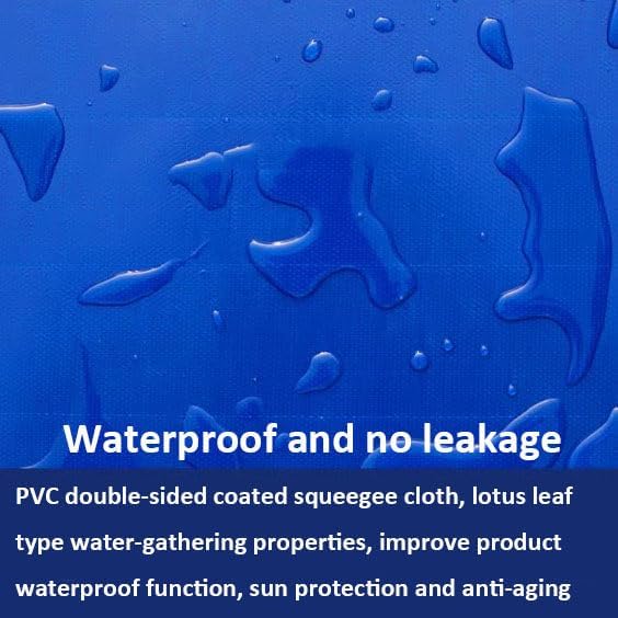 Aquaculture Water Tank Cistern Steel Frame Multifunction PVC Canvas,Folding PVC Fish Pond with Steel Frame, Drain Valve, Outdoor Breeding Tank for Koi & Goldfish, Portable Canvas Fish Pond,