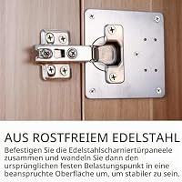 4 Stück Scharnier-Reparaturplatte, für Möbel, Schränke, Fenster – Ansicht 4