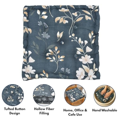 Image of Amazon Brand - Umi Chair Cushion Comfortable Thick Tufted Seat Cushion Cushion for Meditation,Floor Cushion for Sitting in Living Room,Chair Box for Indoor Seat Set of 1,16X16(Inches)
