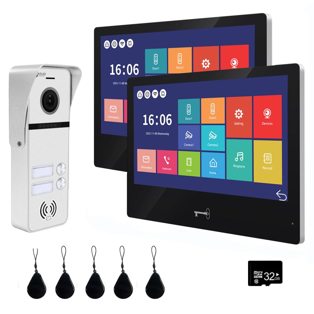 Amazon.com: Wireless Video Doorbell Intercom System 2 Units 10 Inches ...