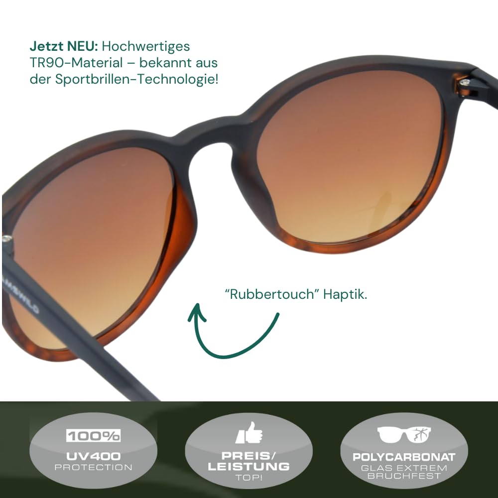Gamswild WM1222 Sonnenbrille - Modebrille - Sportbrille - bruchsichere Polycarbonatgläser - 100% Schutz vor UV Strahlen - dank UV400 – 24g