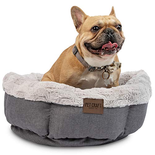 Pet Craft Supply Soho Round Machine Washable Memory Foam Comfortable Ultra Soft All Season Self Warming Cat Kitten Puppy Small Dog Bed