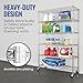 SafeRacks - NSF Certified Storage Shelves, Zinc, Heavy Duty Steel Wire Unit with Wheels and Adjustable Feet, Garage or Bakers Rack, Kitchen, Pantry Shelf - (18