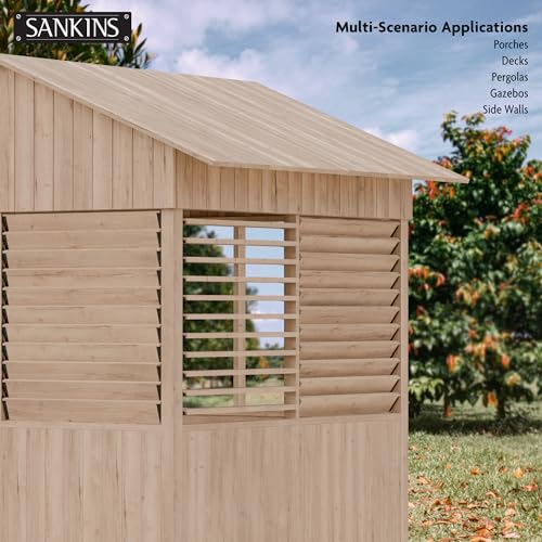 SANKINS Deck Sunblind System Window Louver Kit, Louver Pergola Kits Pergola Brackets, Heavy-Duty Louver Kit for Blinds and Shutters, Louver Shutters Hardware Kit Up to 11 Boards (49\'\') - Thumbnail 7
