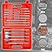 TOPEX 17 Piece SDS Plus Rotary Hammer Drill Bits Set & Chisel Bits Hole Tool Set Drilling Bricks, Concrete, Wall,Stone