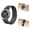 JUHONNZ Quick Release Watch Strap, Mesh Woven Metal Watch Band with Magnetic Clasp for Men and Women, Universal Strap for Smart Watches and Seiko Watches 22mm Black #1