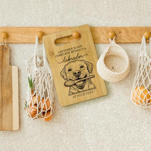 Tablas de Cortar para Cocina con Diseño de Labrador Retriever, Tabla de Bambú Decorativa, Ideal como Regalo miniatura 4