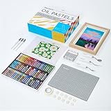 MEEDEN Soft Oil Pastels Set: 102Pcs Oil Pastel Kit with 72 Colors & 6 White Pastel - All in One Oil Crayons with Paper, Palette Knife, Masking Tape - Art Supplies for Artists Beginners Adult Christmas