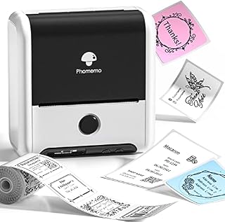 Phomemo M200 Portable Label Maker- 3 inches Thermal Bluetooth Label Printer, Barcode Label Printer Apply to Small Business,Clothing,Jewelry,Retail,Mailing, Compatible with Iphone& PC System - White