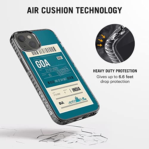 Image of DailyObjects Case for iPhone 13 Compatible with Mag-Safe Wireless Charging, Stride 2.0 Goa City Tag Slim Shockproof Back Cover with Inner Magnetic Ring