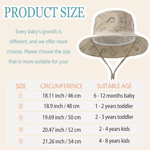 TOOTANN Custom Baby Bucket Hat, Personalized Leather Label Baby Fisherman Hat with Name, Wide Brim Beach Hat for Toddler3