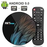 【El Sistema Operativo Android 9.0 Más nuevo】 Esta caja de TV inteligente viene con el chip RK3318, la CPU Quad-Core 64bit Cortex-A53 y el último sistema Android 9.0, que aseguran que la caja de Android logre una gran estabilidad, alta fluidez y ultra bajo el consumo de energía. Siempre brinde a los usuarios una experiencia fluida e ininterrumpida.