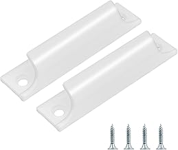 Gaomoeny 2 Pcs Metal Door Handles, External Interior Door Handle, Aluminium Sliding Door Handle, Drawer Handles for Cabinets, Windows, Window Door, Exterior (White)