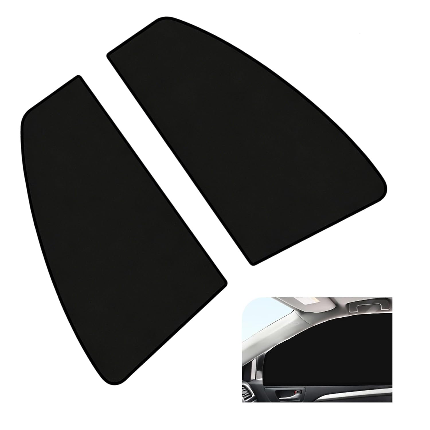 Parasole Auto Magnetici 2 Pezzi, Tendine con 10 Magneti, Oscuranti Finestrini Anteriori Protezione UV, Tessuto Nero