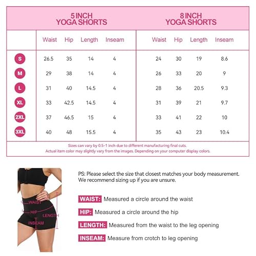 Showitty Pacote com 3 shorts de motociclista de 10 cm para mulheres com bolsos, shorts de ioga de ci