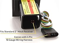 Vista 5 de Cubierta de Enganche de Remolque Compatible con Ford de 2 Pulgadas con Proyector LED Luz de Charco/Luz de Marcha - una Cubierta de Enganche