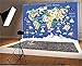 Kids World Map Photography Backdrops LFEEY 5x3ft Vinyl Cartoon Globe Animals on Earth for Education School Geography Continent Photo Background Studio Props