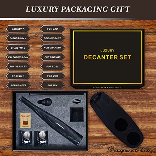 Baseball Whiskey Decanter Set With Glasses,Whiskey Gifts For Men Whiskey Decanter Sets For Men,Whisky Decanter & Glass Set,Whiskey Set Bourbon Decanter,Tequila Decanter For Alcohol Liquor Decanter #TOP4