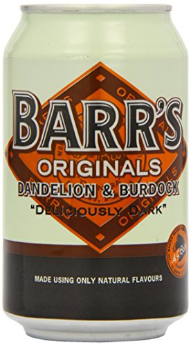 Barrs Originals Soft Drink, Dandelion & Burdock, 330 ml Cans (Pack of 24)