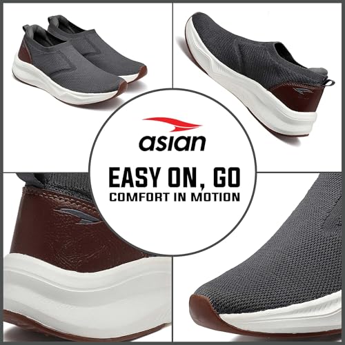 Image of ASIAN Men Wind PRO-06 Casual Wear and Walking Shoes Without Laces for Men & Boys with Upper Mesh Fabric - Lightweight, Comfortable, Breathable, and Perfect for Walking and Daily Use