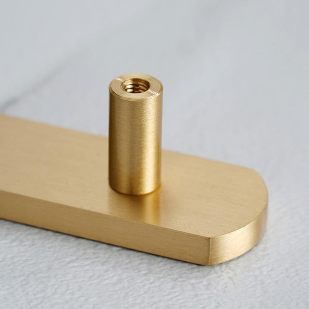 2 Pack Kast Handgrepen 64mm-224mm Massief Messing Meubelgrepen en Schroeven Gouden Lade Handgrepen Deur KeukenHandgrepen (224mm/8.8in) (Gouden Enkel gat