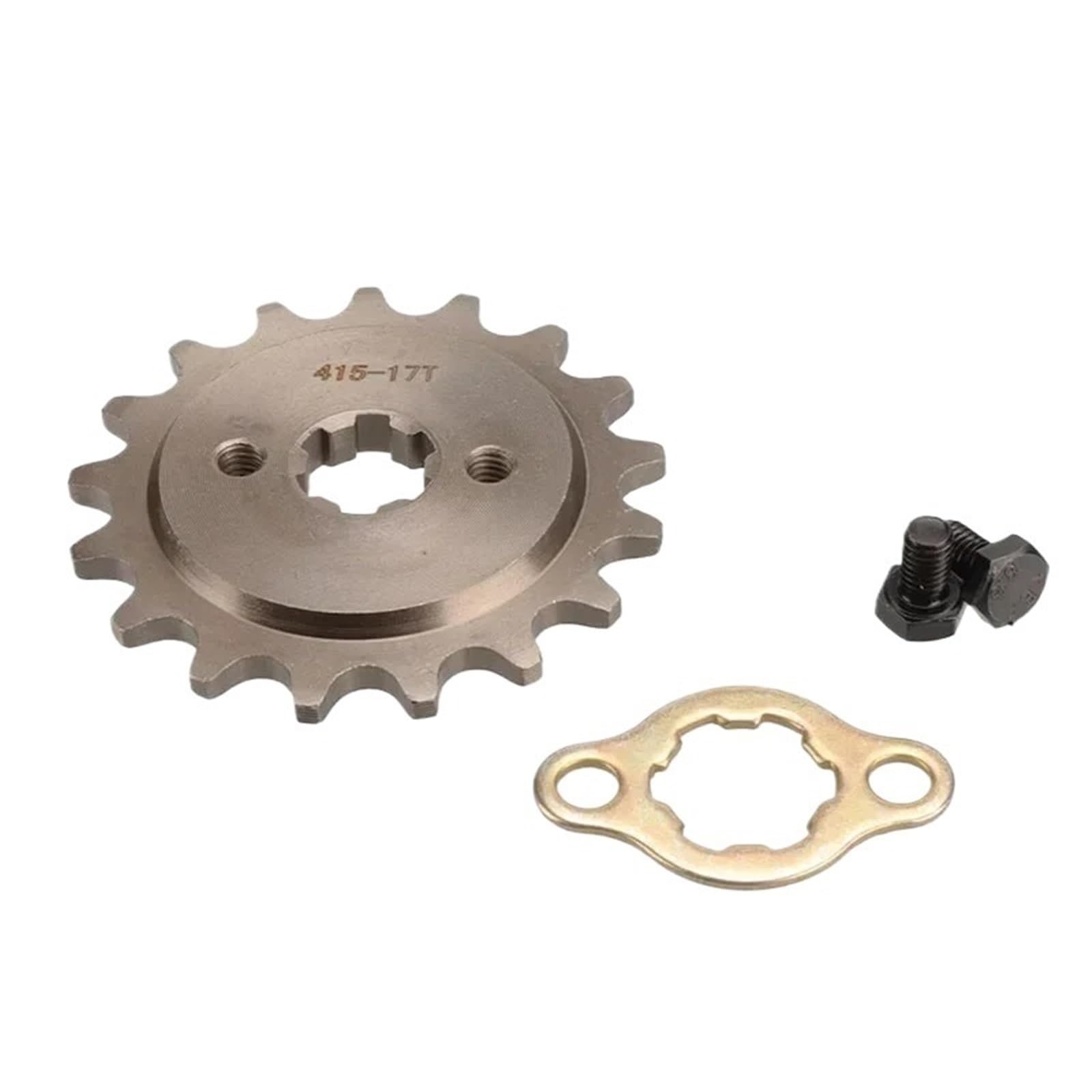 NKURTPC Motorcycle Sprocket Motorcycle Front Engine 415# 17mm-14T 15T 16T 17T Transmission Gear Suitable(415-17t)