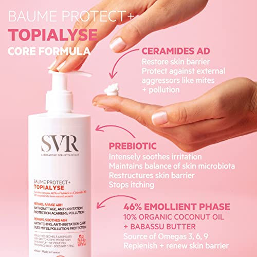 SVR TOPIALYSE Baume Protect+ Intensive Face & Body Moisturising Balm for Very Dry Sensitive - Image 3