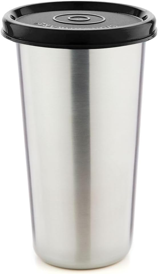 SIGNORA WARE Jumbo Stainless Steel Tumbler | Leak-Proof Lid | Crack Resistant | Suitable For Hot And Cold Drinks | Sporting Events | Outdoor Activities | Children'S Drink ( 500 Ml | Black )