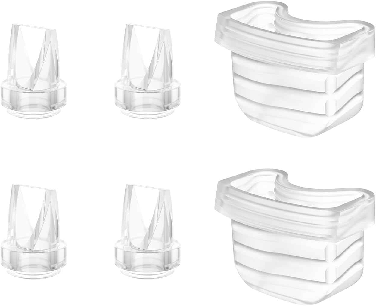 Duckbill Valve Silicone Diaphragm 6pcs, Suitable for Mommed S21 Breast Pump, Compatiable with Missaa Mumgaroo S18/S19, Breast Pump Parts Replace Accessories
