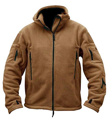 TACVASEN Men s Tactical Fleece Jacket (US 2XL,SAND)