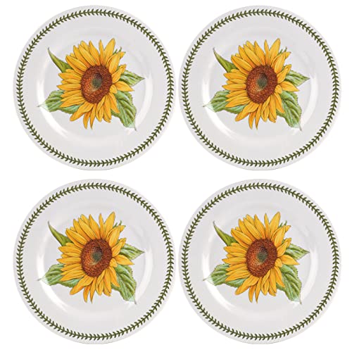 Portmeirion-Botanic-Garden-11-Dinner-Plates-Set-of-4-Sunflower-Motif-Durable-Melamine-BPA-Free-Dishwasher-Safe-Dinnerware-for-Indoor-Outdoor-Dining-Stackable-Dinner-Plates Portmeirion Botanic Garden 11 Dinner Plates Set of 4 Sunflower Motif Durable Melamine BPA Free Dishwasher Safe Dinnerware for Indoor Outdoor Dining Stackable Dinner Plates
