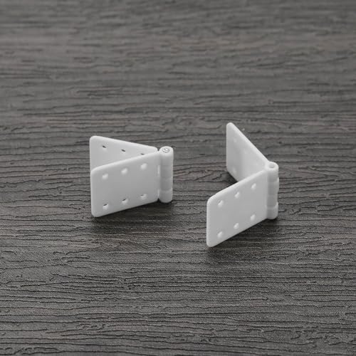 YINETTECH 30PCS RC Flugzeug Scharniere 24x12mm Rechteck Faltbare Kunststoff Pinned Scharniere für DIY RC Flugzeug Modell Teile Ersatz Weiß