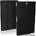 iGadgitz Premium Black PU Leather Smart Cover Case for Sony Xperia Z3 Tablet Compact SGP611 with Multi-Angle Viewing Stand + Auto Sleep/Wake + Screen Protector