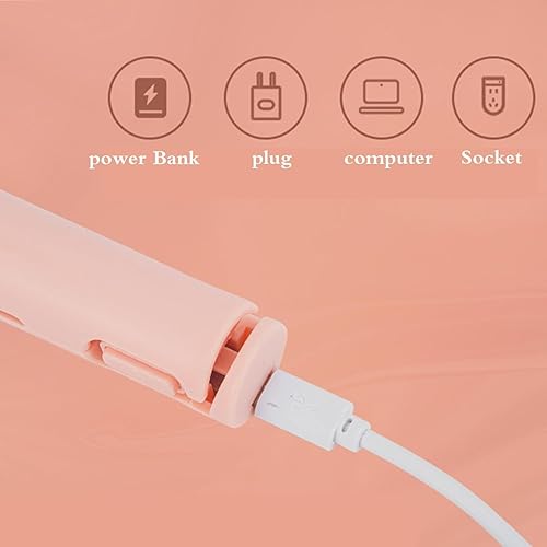 Miniatura 5 de Mini rizador de doble propósito, alisador y rizador de pelo, mini rizador de pelo 2 en 1, recargable por USB, alisador de pelo portátil, rizador de