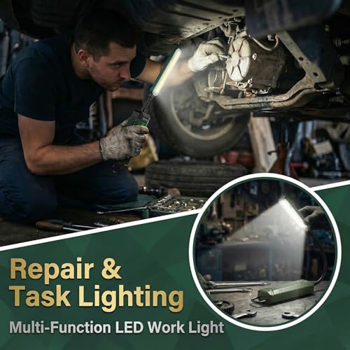 Image of LETOUR Rechargeable LED Work Light 500Lumen with Flexible Gooseneck 360 Rotate Mechanic Grill Light, Built in 2000mAh Battery for Car Repair, Emergency, Camping, Outdoor & Mechanics Tools