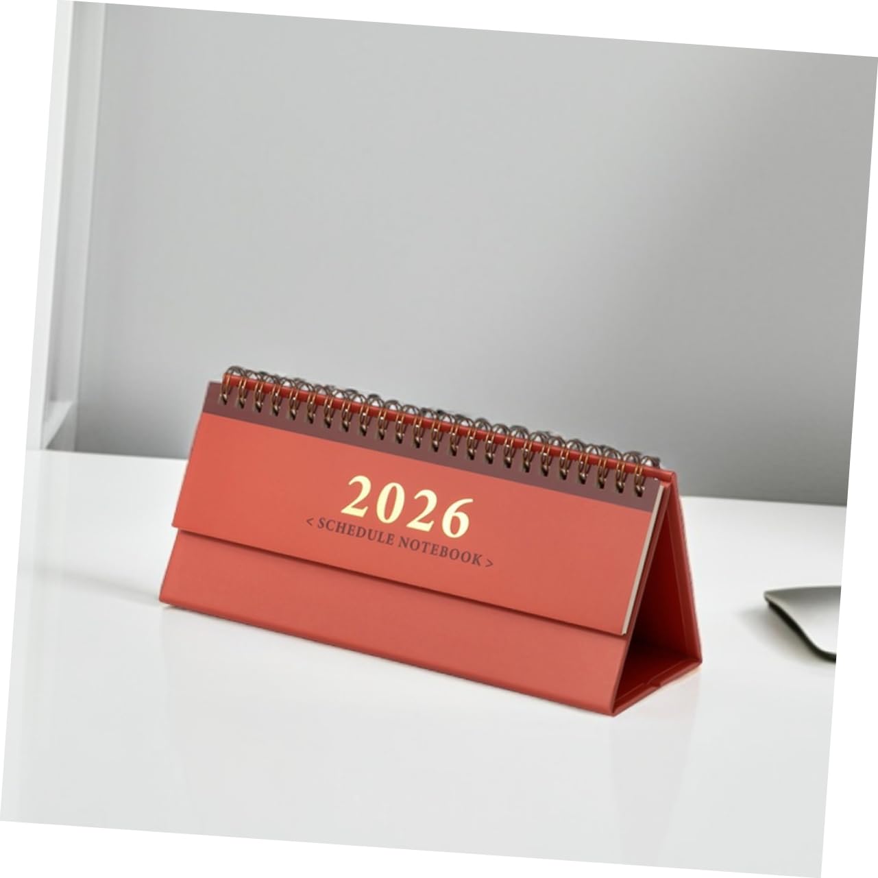 jojofuny 4pezzi Calendario da Scrivania Piccolo Ribalta in Piedi da Ottobre Dicembre con Rilegatura Doppio Filo e Anello in Metallo Carta Spessa per Pianificazione Giornaliera