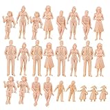 Material: ABS PARIO 20St. Minifiguren Eisenbahnzubehör Unbemalt Menschen Modellbau Figuren Spur für Modelleisenbahn und Fotogafieren, 1:25 Spur G