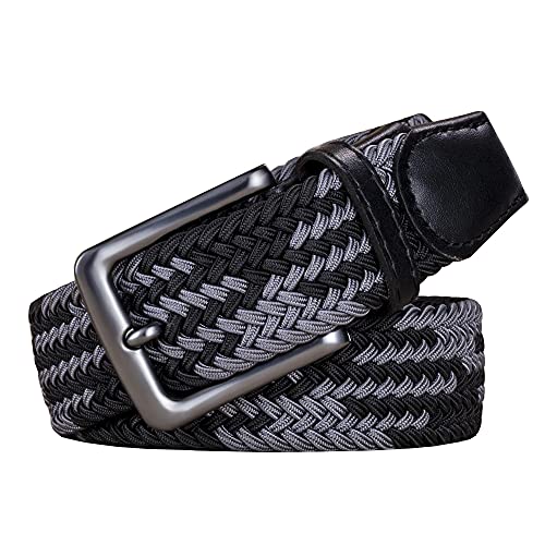 Image of AGEA Elastic Stretch Woven Braided Waist Belt for Men and Women