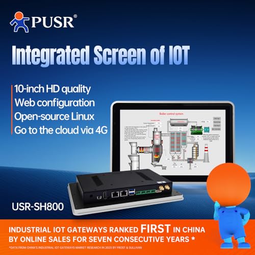 Image of Integrated Screen of IOT Industrial Touch Screen Powered by RK3568 Support Edge Computing Local Configuration USR-SH800