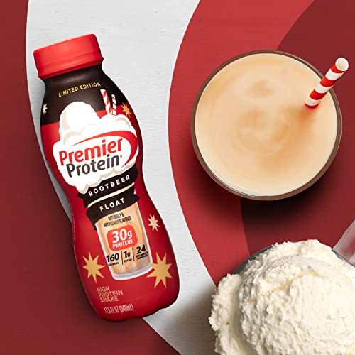 Image of Premier Protein Shake, Root Beer Float, 30g Protein, 1g Sugar, 24 Vitamins & Minerals, Nutrients to Support Immune Health, 11.5 fl oz