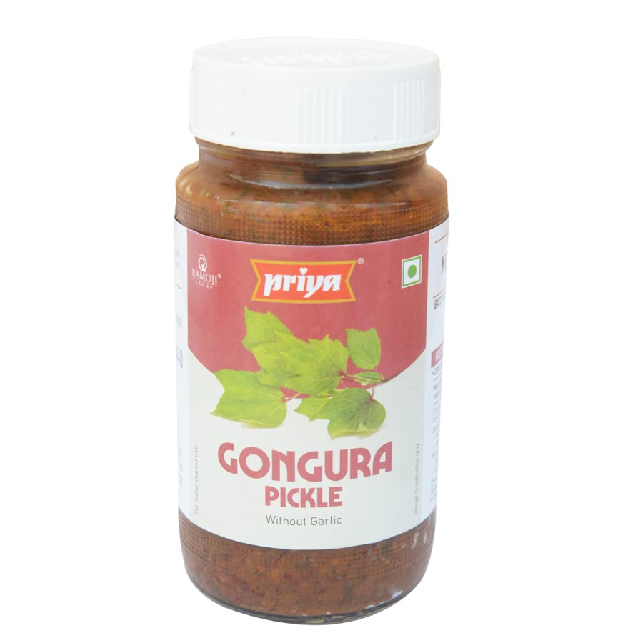 Buy PriyaGongura Pickle without Garlic, 300g Authentic Telugu Style