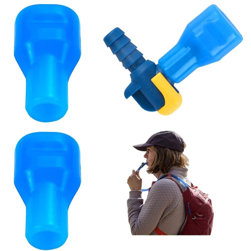 FITALA 3 Piece Set Bite Valve Replacement Mouthpiece Bite Valve Tube Nozzle Replacement Replacement Bite Valve for Outdoor Backpack Hydration Bladder