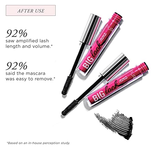 Pür Big Look Mascara In Black - Volumizing And Lengthening Lash Mascara For Longer, Fuller, Softer Lashes - Cruelty-Free & Vegan Mascara Lash Tint #TOP5