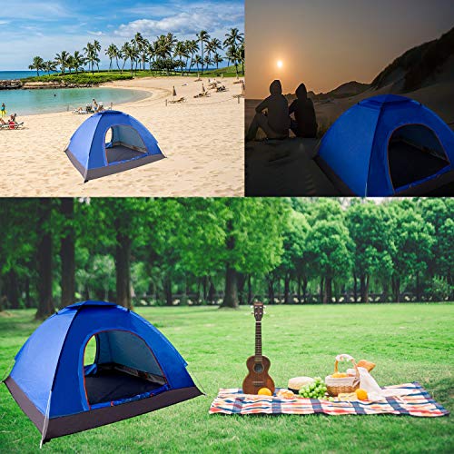 Tienda de campaña instantánea, Portatil Pop Up Tienda de Playa para Protección Solar Anti UV, Doble Puerta con Bolsa para Aire Libre, Camping, Playa, Aventura