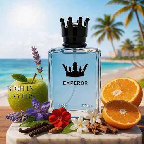 Image of AFLUXE Emperor Eau de Parfum for Men, Long Lasting Aromatic Citrus Woody Cologne, Elegant Mens Fragrance, 2.7 fl oz (80 ml)