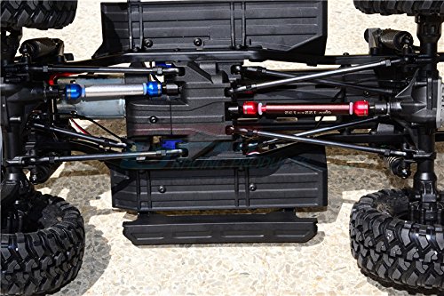 GPM for Traxxas TRX-4 Trail Defender Crawler Upgrade Parts Aluminum + Steel Front / Rear CVD Main Shafts - 1Pr Set Black