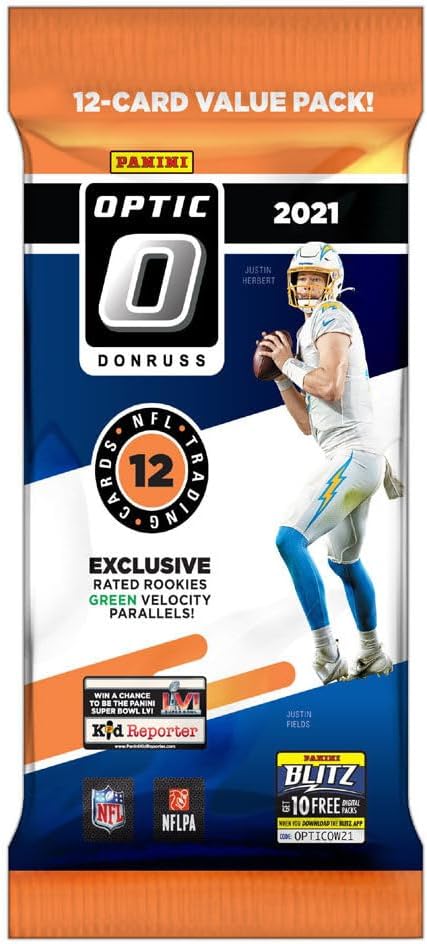 Panini 2021 Donruss Optic NFL Football Value Fat Pack, Pack of 1