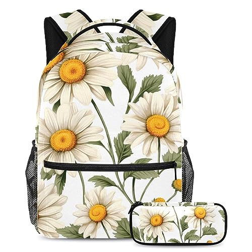 Sac à dos Little Daisy avec trousse 2 pièces pour école et voyage multicolore